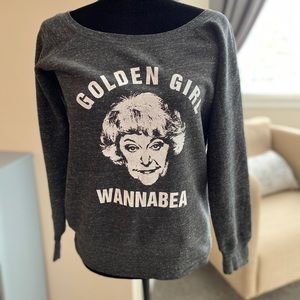 Golden Girls Sweatshirt Bea Arthur Top Gray M